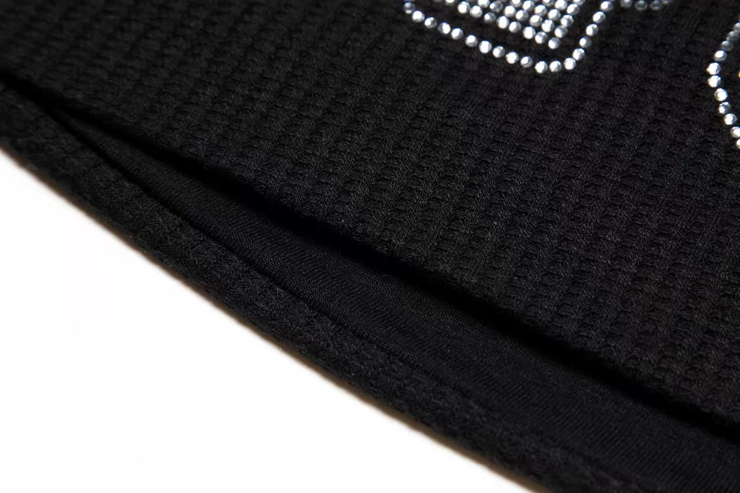 DONCARE(AFGK) “Rhinestone logo beanie”