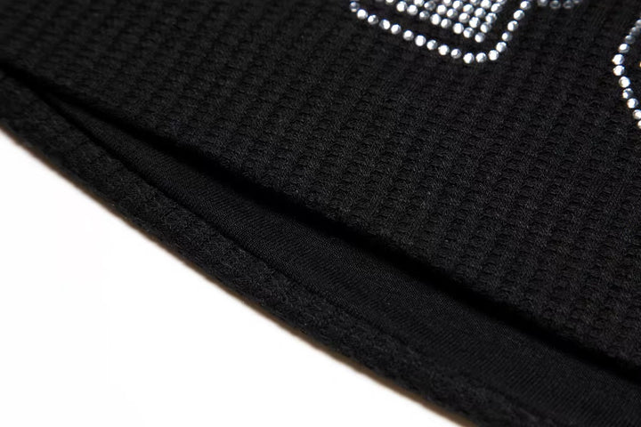 DONCARE(AFGK) “Rhinestone logo beanie”